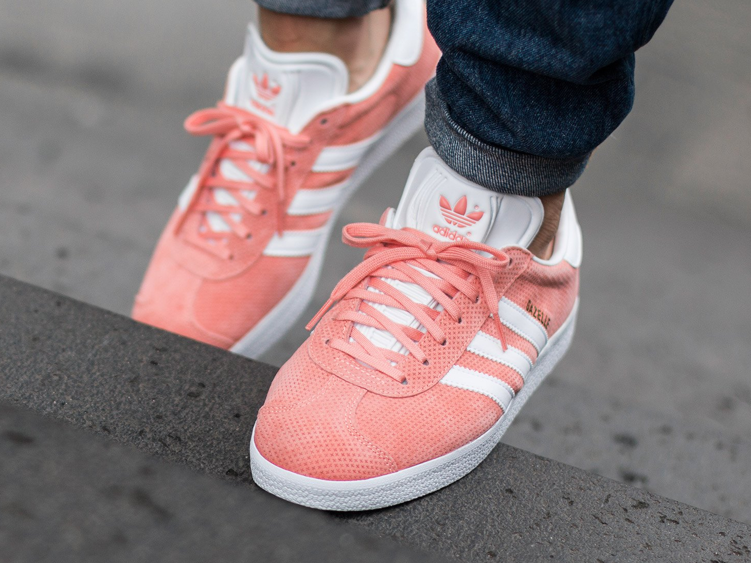 adidas gazelle rose et noir