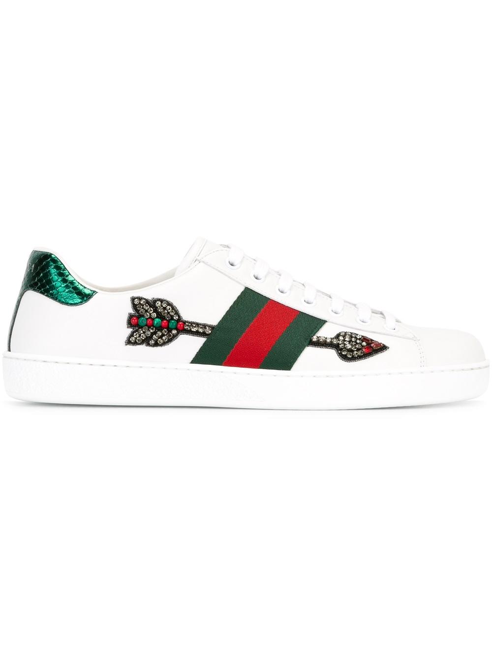 basket gucci vert et rouge